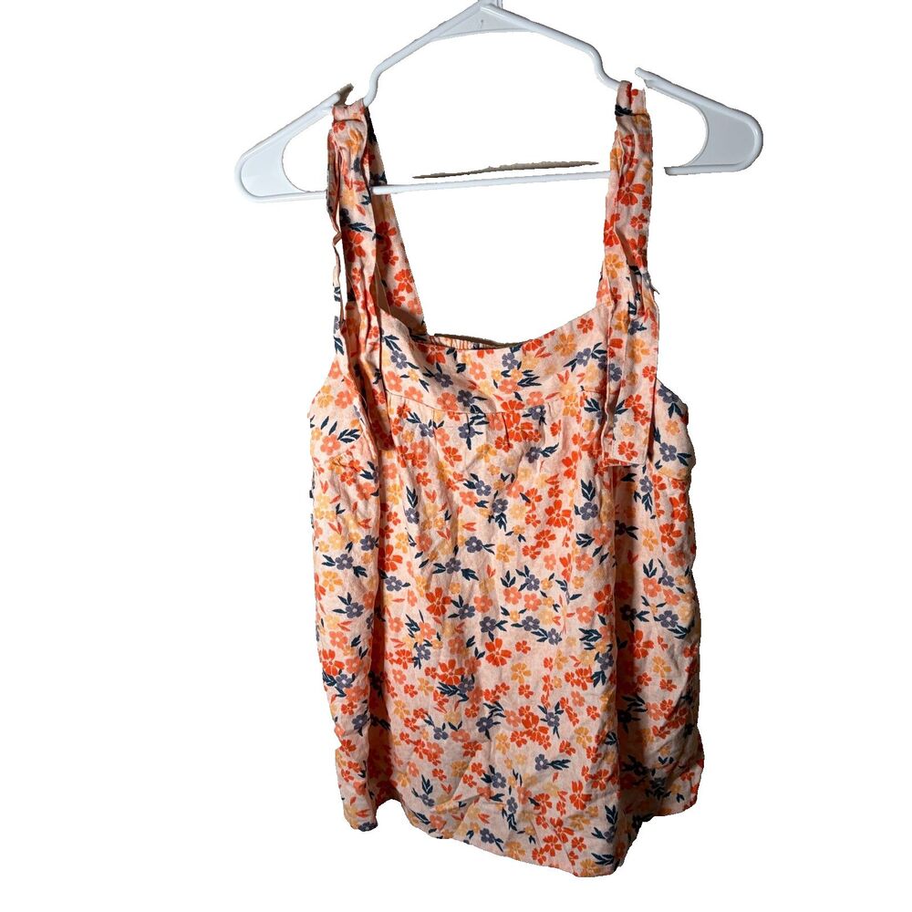 Sonoma Tank Top Women's Medium Smocked Square Neck Sleeveless Colorful